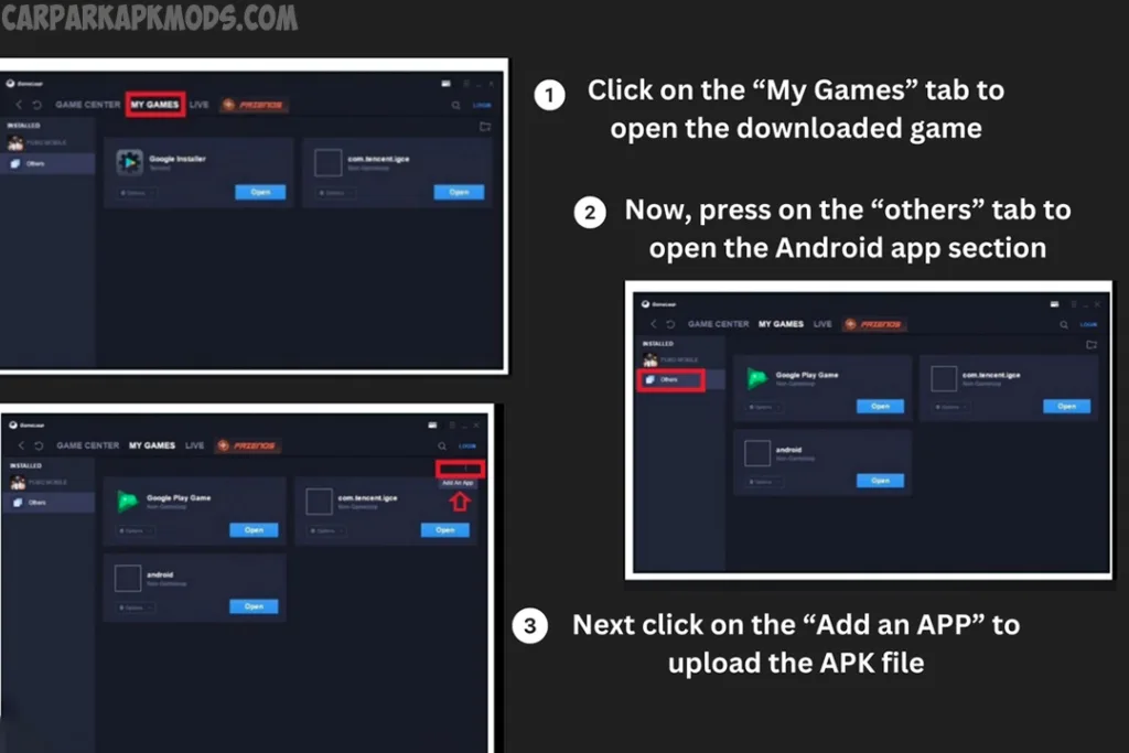 Steps to upload the apk file