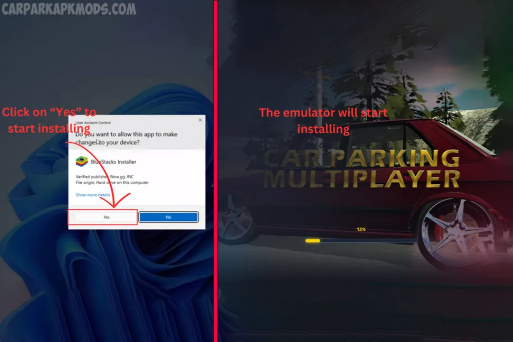 car parking multiplayer mod apk Installing the Emulator